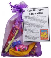 40th Birthday Survival Kit-An excellent alternative to a card