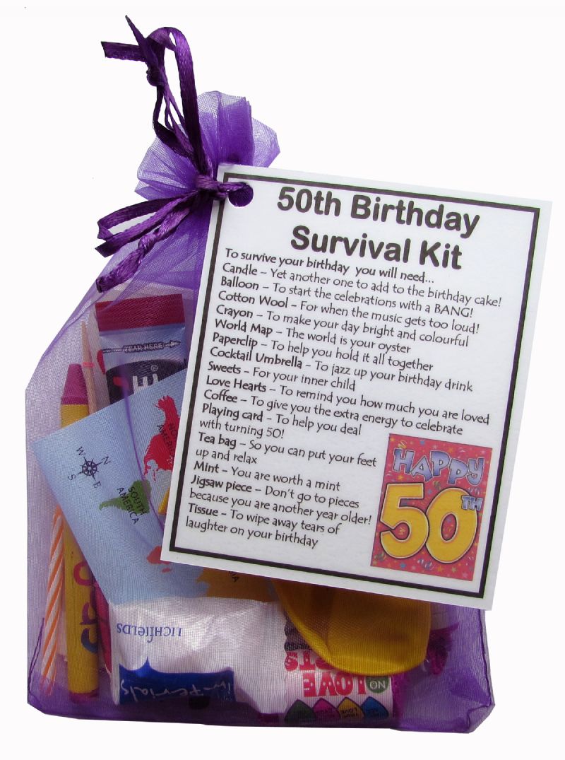 50th Birthday Survival Kit T Looking For An Unforgettable Alternative To A Card 2870