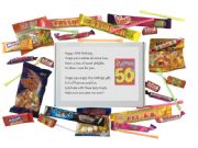 50th Birthday Sweet box with poem on lid - An excellent alternative to a card