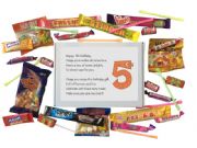 5th Birthday Sweet box-Filled with retro and modern sweets