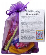 60th Birthday Survival Kit-An excellent alternative to a card