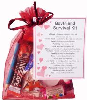 Boyfriend Survival Kit Gift - Great novelty present for Birthday, Christmas, Anniversary or just because ...