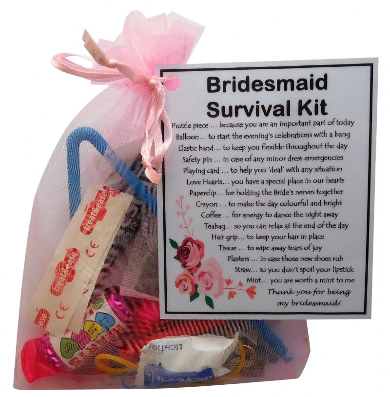 Bridesmaid Survival Kit Gift A great sentimental gift for your bridesmaid