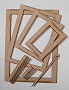 Extra Large Weaving Loom Set including four rectangular looms, large needle and 2 weaving combs. Weaving Set, Set of weaving looms -