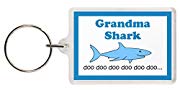 Grandma Shark Keyring - Baby Shark Parody, Excellent Christmas Gift, Stocking Filler, grandmum Gift, Grandma Gift, Grandmother Gift