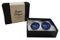 Handcrafted No. 1 Boyfriend, My 1 and Only Cuff links - Excellent Valentine's Day, Christmas, anniversary or birthday gift