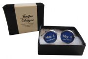 Handcrafted No. 1 Husband, My 1 and Only Cuff links - Excellent Valentine's Day, Christmas, anniversary or birthday gift