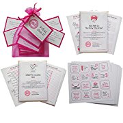 Hen Party Game Pack of 4 Hen Night Games- Hen Night What Am I?, How well do you know the Bride, Hen Party Dare Bingo and Celebrity couple quiz - Multipack, set of Hen Party games