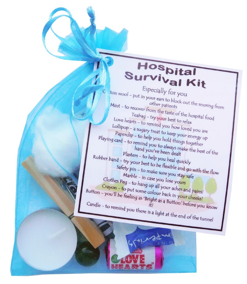 Hospital Survival Kit Gift - Small novelty good luck / get well soon gift