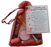 Husband Survival Kit Gift - Great novelty present for Birthday, Christmas, Anniversary or just because ...