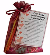 Smile Gifts UK 11th Anniversary Survival Kit Gift - Great Novelty Present for Eleventh Anniversary or Wedding Anniversary for Boyfriend, Girlfriend, Husband, Wife