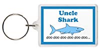 Uncle Shark Keyring - Baby Shark Parody, Excellent Christmas Gift, Stocking Filler, Uncle Gift