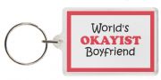 Funny Keyring - World's OKAYIST Boyfriend
