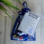 SMILE GIFTS UK 30th Birthday Survival Kit Gift - Novelty 30th gift for him BLUE Bag