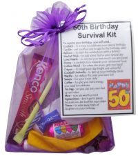 50th Birthday Survival Kit - An excellent alternative to a card