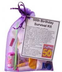 50th Birthday Survival Kit - An excellent alternative to a card