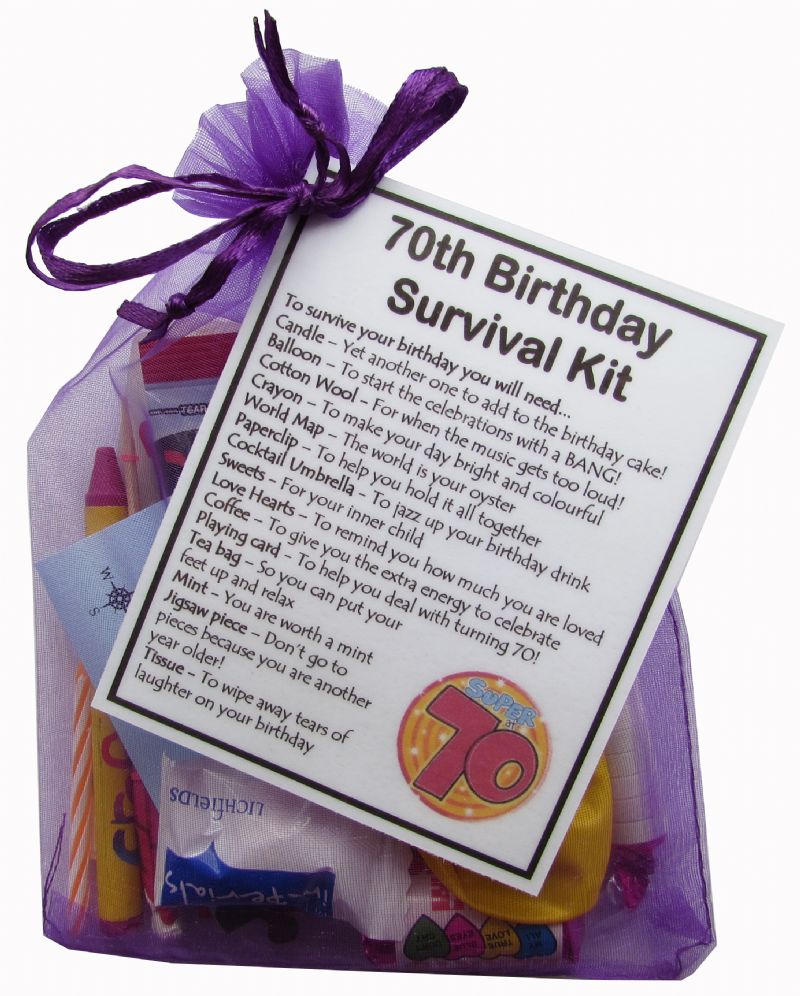 70th Birthday Survival Kit Gift