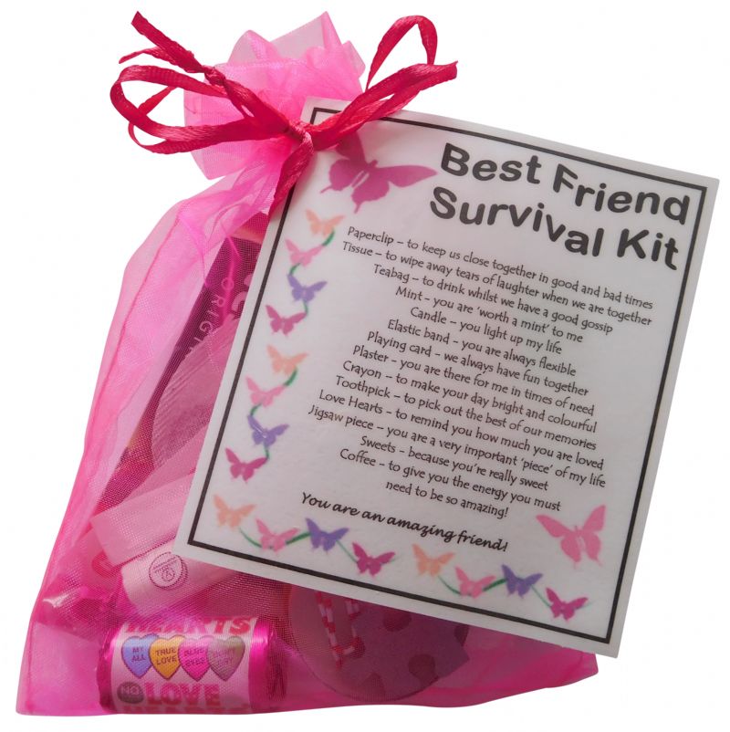 BEST FRIEND Survival Kit Gift - Great present for Birthday or Christmas