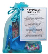 New Parents Survival Kit (Blue) - A sweet gift for parents-to-be / baby ...