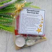 Receptionist Survival Kit Gift  - New job, Secret santa gift for receptionist