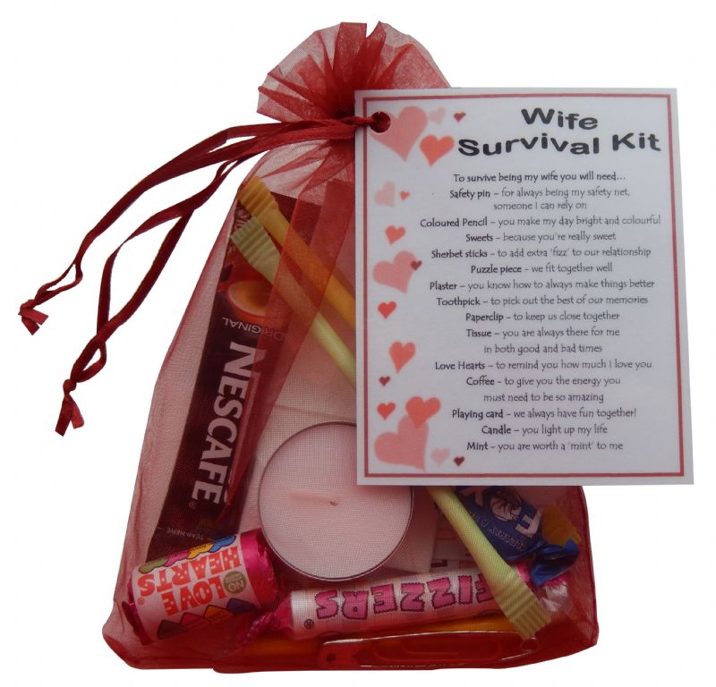 Wife Survival Kit Gift - Great novelty present for Birthday, Christmas ...